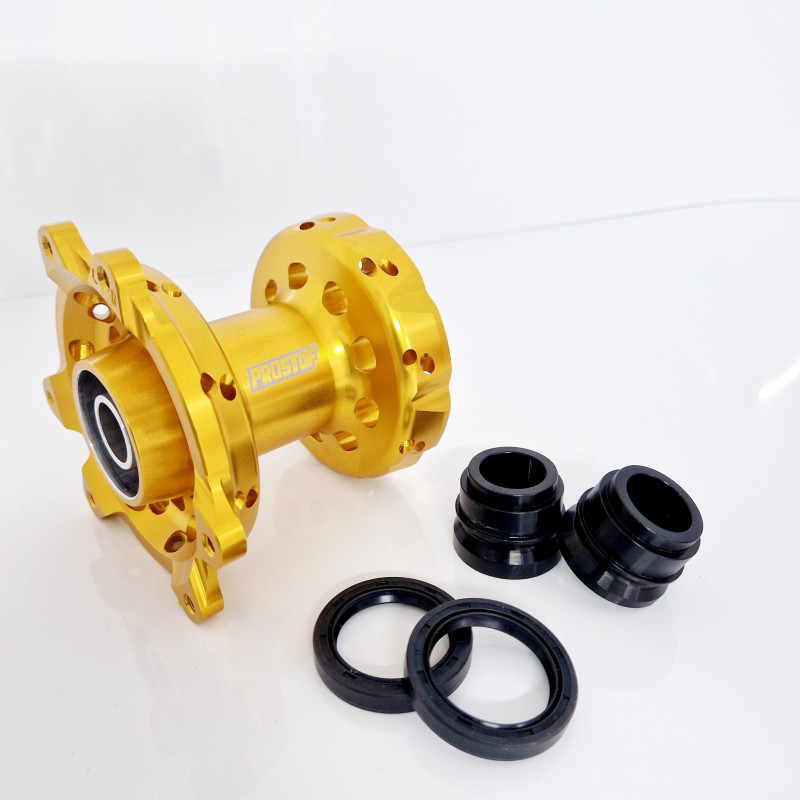 Front Hub - Suzuki 250 RMZ 07-24 + 450 RMZ 05-24 - Gold Front Hub - Suzuki 250 RMZ 07-24 + 450 RMZ 05-24 - Gold