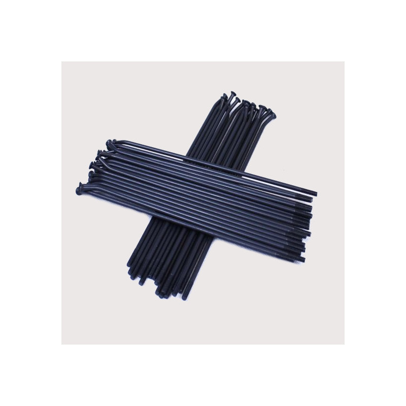 Pack rayons arrières - Spécifique roue PROSTUF - roue cross 19x2,15 - Noir (pack x36) Pack rayons arrières - Spécifique roue PROSTUF - roue cross 19x2,15 - Noir (pack x36)