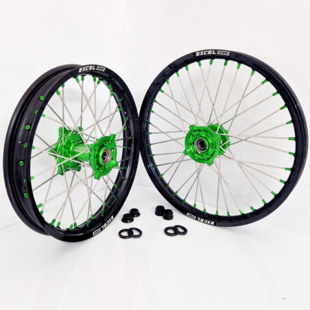 FUSION Wheelset - Excel/Prostuf - Kawasaki 125-250 KX 04-08 + 250-450 KXF 06-24 - Customizable