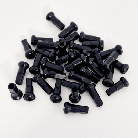 Écrou de Rayon Aluminium (Unité) - 3.2 mm (9G) - Roue avant - Noir