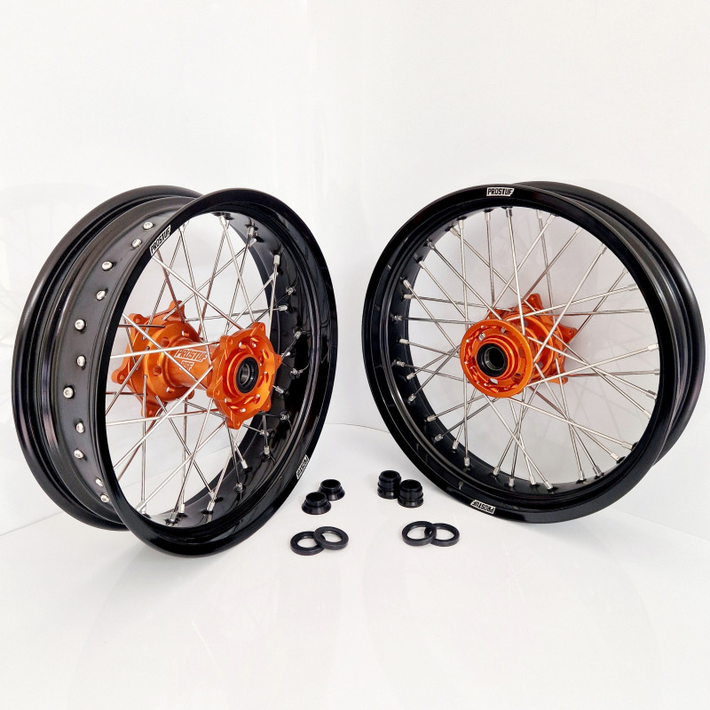Paire de roues Supermoto KTM - Personnalisable Paire de roues Supermoto KTM - Personnalisable
