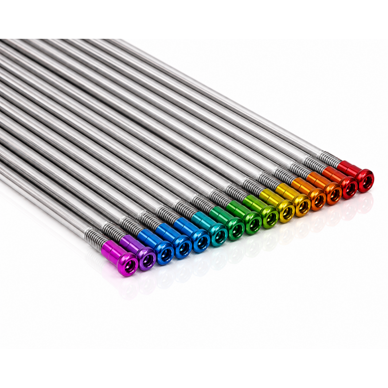 Pack Rayons Inox + Écrous Aluminium - Pack x36 - Roue PROSTUF 19x2.15 - Personnalisable