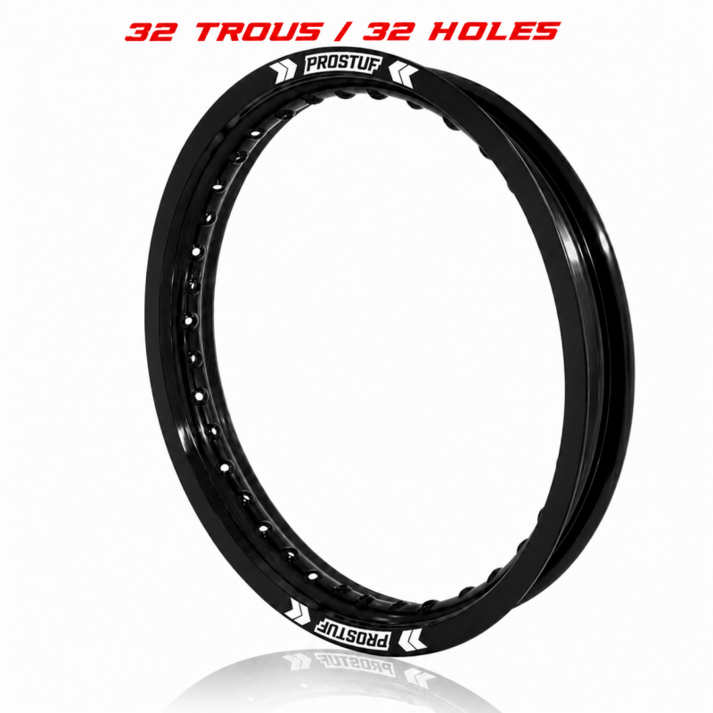 Jante arrière PROSTUF avec 32 trous - 19 x 2.15 - Noir