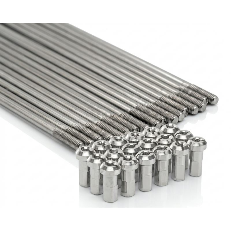 Pack Rayons + Écrous Origine - Roue arrière 18" - Kawasaki 125/250/500 KX 1988 (pack x36)