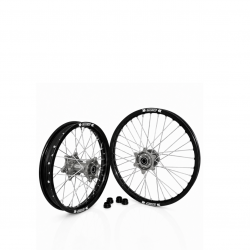 PROSTUF MX Wheelset 65cc - KTM / GASGAS / HVA - 25-26 - Titanium hubs & Black rims 14/12