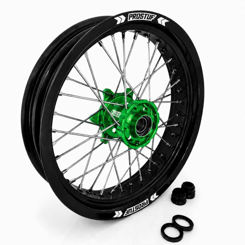 Roue Avant Supermotard PROSTUF - Kawasaki 125-250 KX 93-03 + 500 KX 94-04 - Personnalisable
