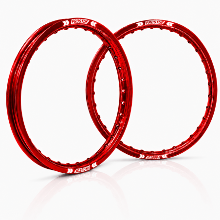 PROSTUF front rim + rear rim - 21 x 1.60 - 19 x 2.15 - Red