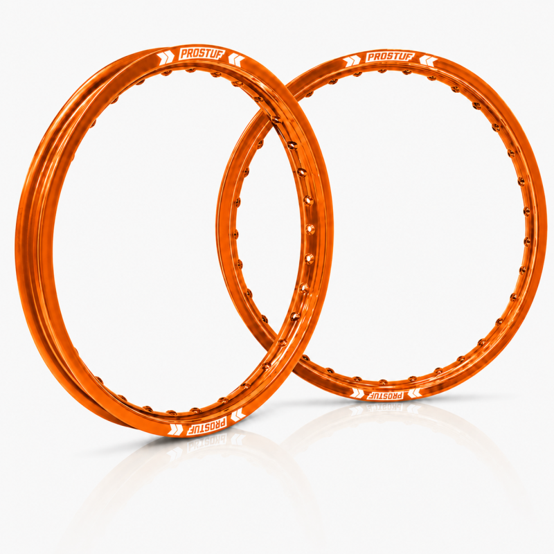 Jante avant + arrière PROSTUF - 21 x 1.60 - 19 x 2.15 - Orange