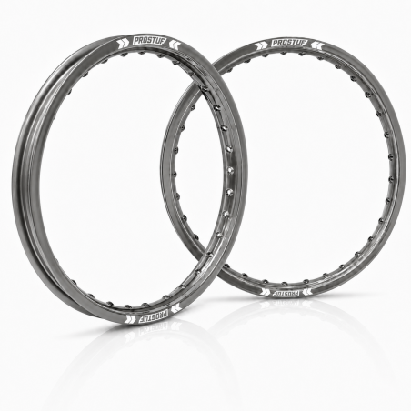 PROSTUF front rim + rear rim - 21 x 1.60 - 19 x 2.15 - Titanium