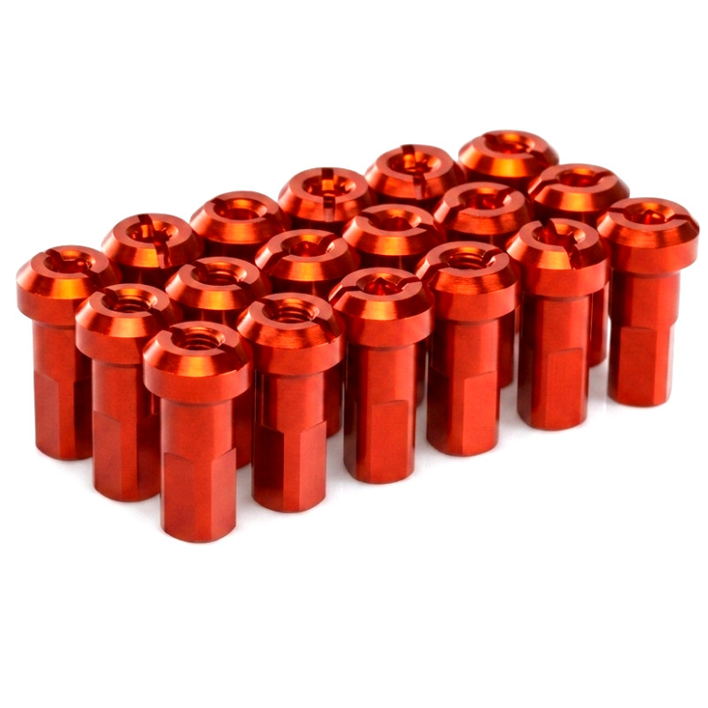 Pack écrous Rayons PROSTUF - Aluminium 4 mm / 8G (pack x36) - Orange