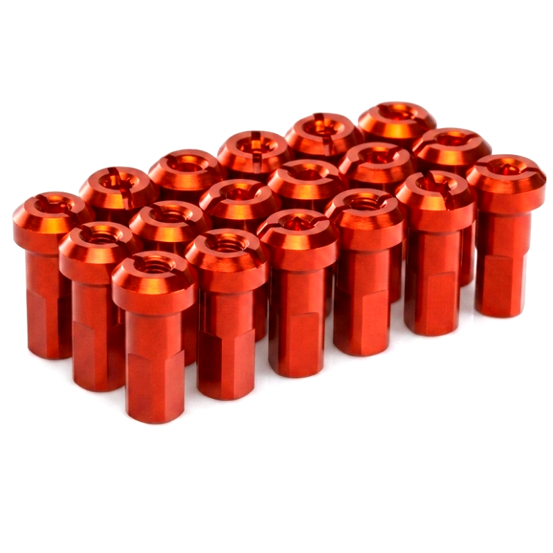 Pack écrous Rayons PROSTUF - Aluminium - 3.2 mm / 10G (pack x32) - Roue avant - Orange