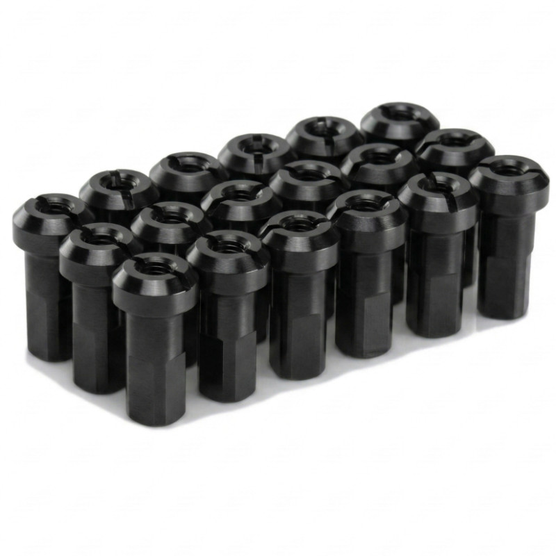 Pack écrous Rayons PROSTUF - Aluminium 4 mm / 8G (pack x36) - Noir