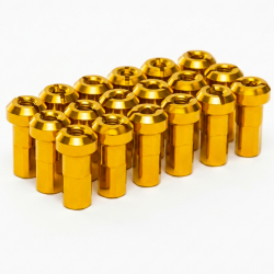 Pack écrous Rayons PROSTUF - Aluminium - 3.2 mm / 10G (pack x32) - Roue avant - Or
