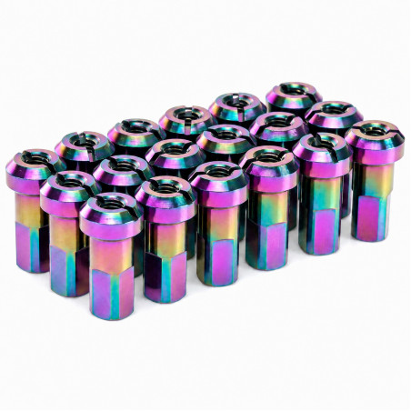 Pack écrous Rayons PROSTUF - Aluminium 4 mm / 8G (pack x36) - Rainbow