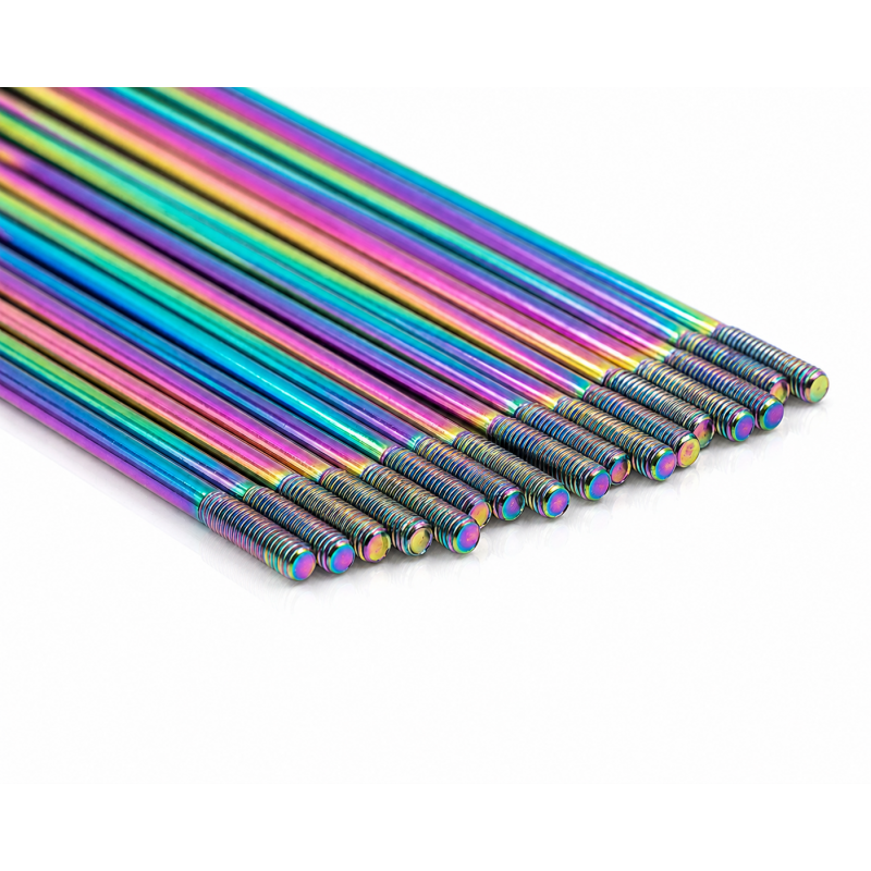 Pack rayons inox arrière PROSTUF - Surron Ultra Bee - 4 mm / 8G - Enduro 18x2,15 (pack x36) - Rainbow