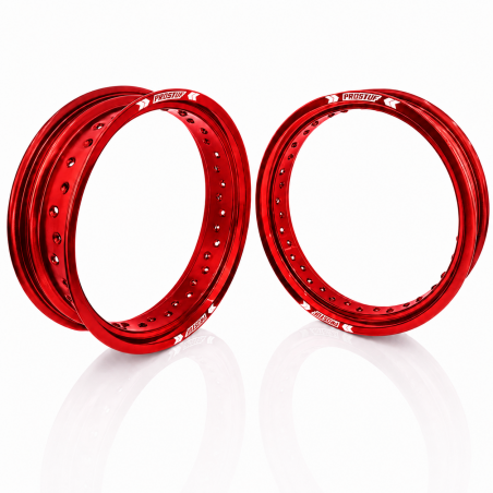 Jante avant + arrière PROSTUF - 17x3.50 & 17x4.50 - Rouge