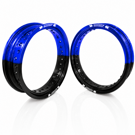 Jante avant + arrière PROSTUF - 17x3.50 & 17x4.50 - Bleu/Noir