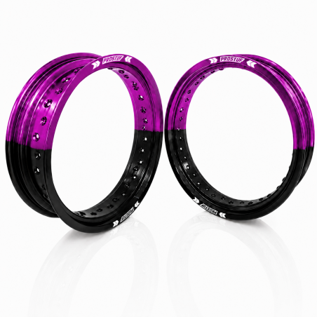 Jante avant + arrière PROSTUF - 17x3.50 & 17x4.50 - Violet/Noir